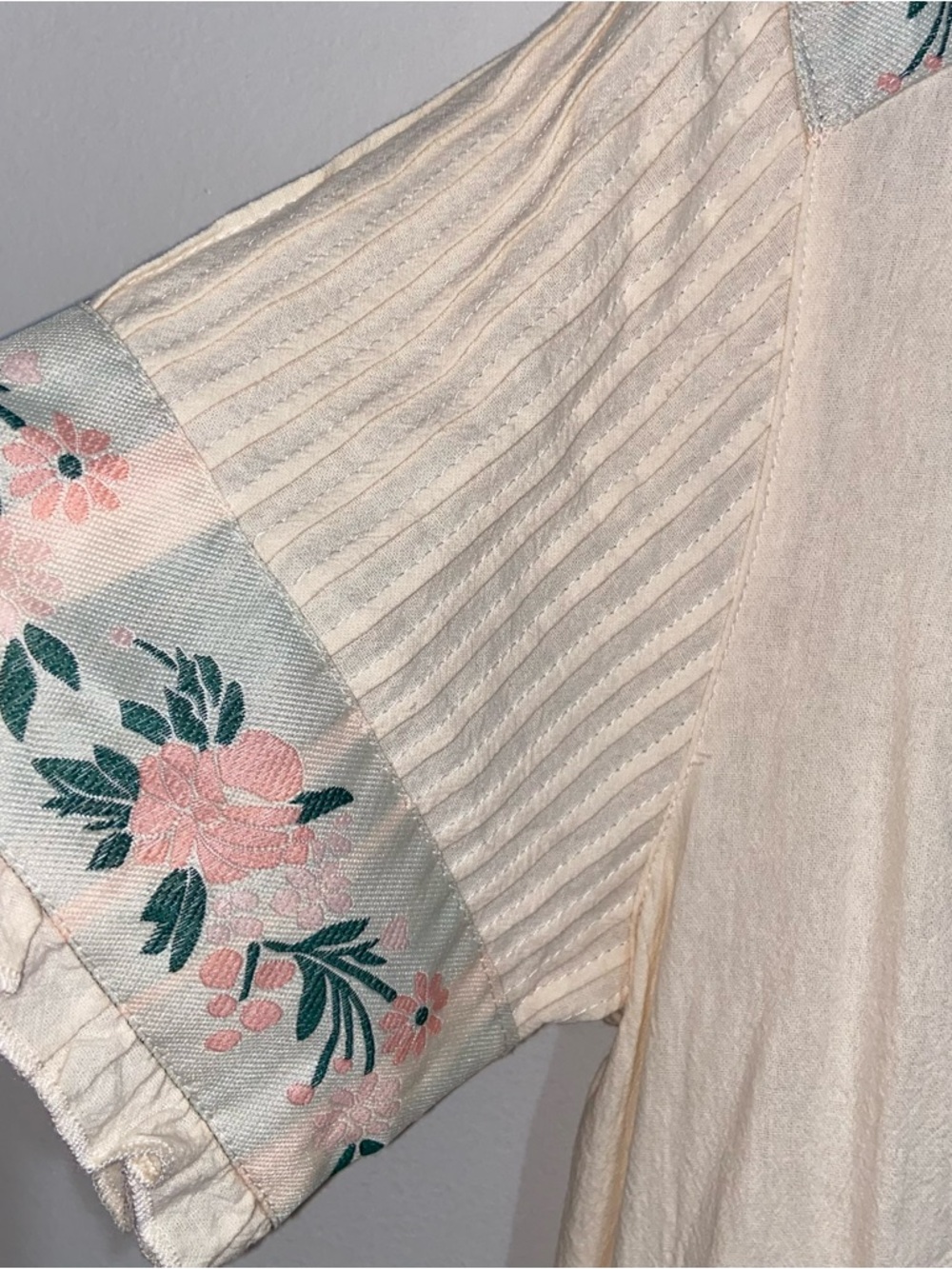 Ivy City Dress Womens Small Holland Floral  Midi Cottagecore Feminine Boho Cream - Picture 6 of 10